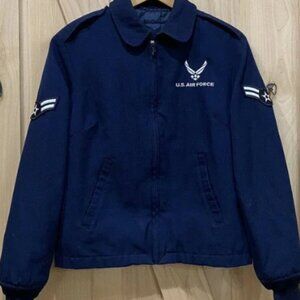 US Air Force USAF Jacket Man's Lightweight W/ Removable Liner Poly/Wool 10L VGC